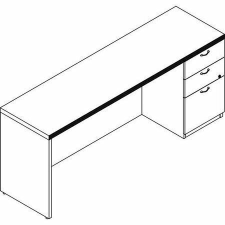 GROUPE LACASSE Credenza, Classic Handle, BBF, 72inWx20inDx29-1/2inH, Sahara LAS71KS2072UFR